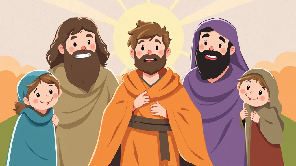 Joseph warmly forgives his brothers, showing kindness and mercy.