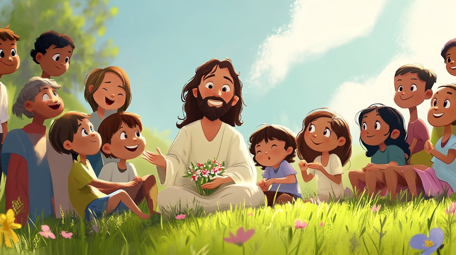 Jesus warmly welcomes children in this Bible story for kids.