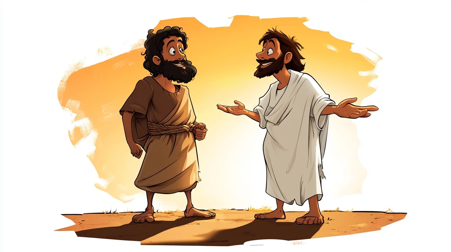 Doubting Thomas touches Jesus' wounds and believes in His resurrection.